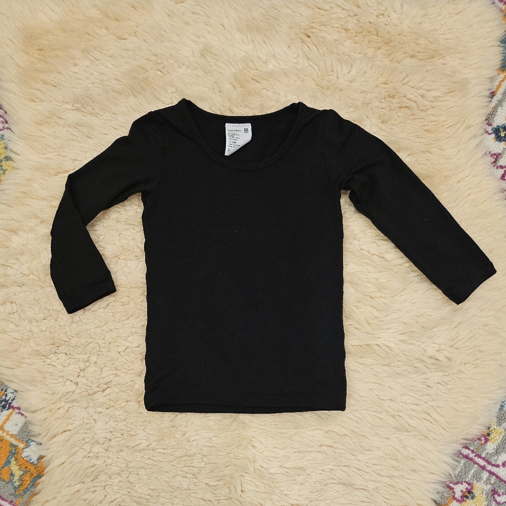 Heattech Uniqlo Toddler black Long Sleeve Shirt 18-24m